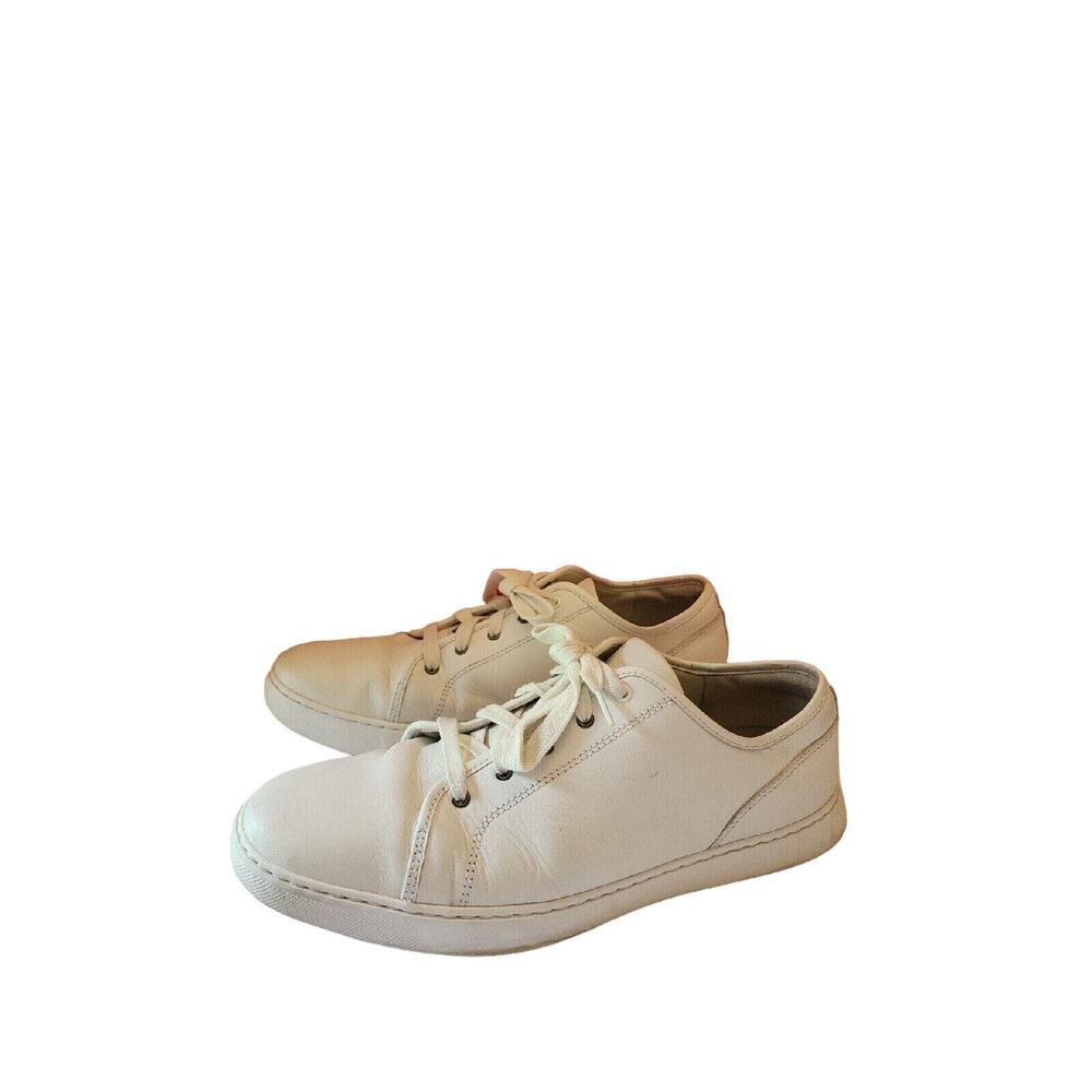 Size 10 Men's FitFlop Christophe Tumbled Leather Shoes White $130 MSRP
